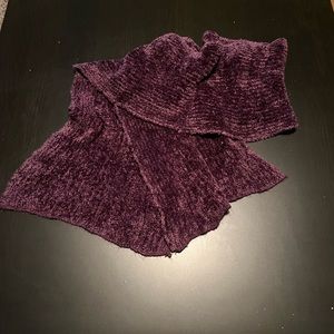Purple Super Soft Crushed Velvet Scarf